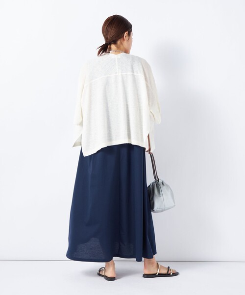NOLLEY’S(ノーリーズ)の「《手洗い可能》フレンチリネンボレロカーディガン(カーディガン/ボレロ・レディース・ブラウン/オレンジ/オフホワイト/ブラック・FREE)」の6枚目の写真