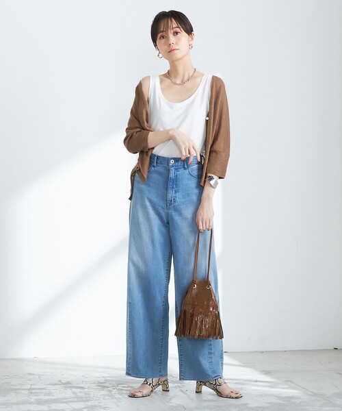 NOLLEY’S(ノーリーズ)の「《手洗い可能》フレンチリネンボレロカーディガン(カーディガン/ボレロ・レディース・ブラウン/オレンジ/オフホワイト/ブラック・FREE)」の16枚目の写真