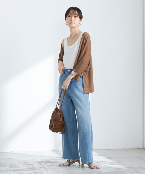 NOLLEY’S(ノーリーズ)の「《手洗い可能》フレンチリネンボレロカーディガン(カーディガン/ボレロ・レディース・ブラウン/オレンジ/オフホワイト/ブラック・FREE)」の17枚目の写真