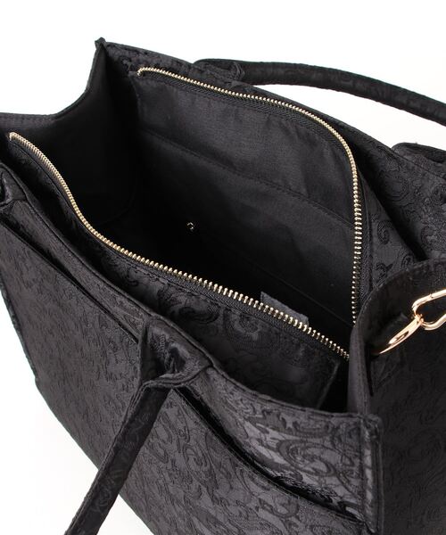 axes femme POETIQUE（アクシーズファムポエティック）の「ジャガードトートバッグ（トートバッグ・レディース・ブルー/ブラック・FREE）」の5枚目の写真