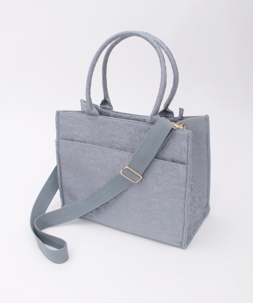 axes femme POETIQUE（アクシーズファムポエティック）の「ジャガードトートバッグ（トートバッグ・レディース・ブルー/ブラック・FREE）」の2枚目の写真