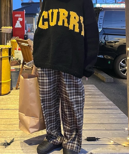 shesame(シーセム)の「ツータックチェックストレートパンツ(その他パンツ・レディース・ネイビー/ブラック/ブラウン/ブラウン系その他/ブラック系その他/ネイビー系2・LARGE/MEDIUM)」の9枚目の写真