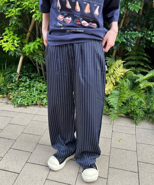 TOUJOURS ブラウン系チェック パンツ 新品未使用 レディースのその他パンツ（ブラウン/茶色系・チェック柄