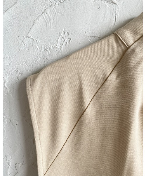 She's Closet（シーズクローゼット）の「襟タックパール付きノースリーブロングワンピース（ワンピース・レディース・ブラック/グレイッシュベージュ・FREE）」の21枚目の写真