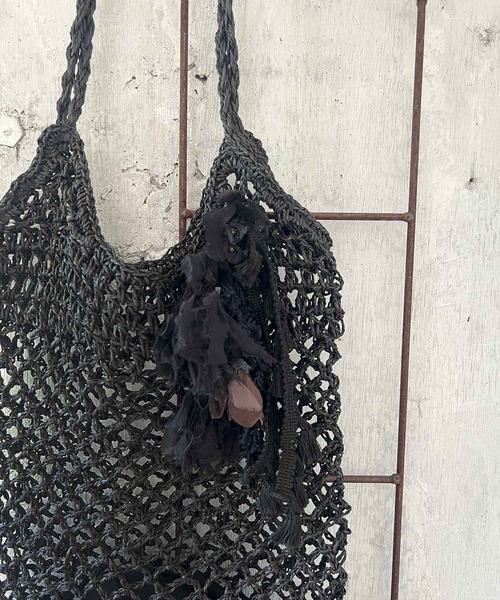 m.soeur（エムスール）の「ラフィアの編みショルダーバッグ（トートバッグ・レディース・ブラック/ベージュ・FREE）」の11枚目の写真