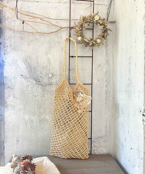 m.soeur（エムスール）の「ラフィアの編みショルダーバッグ（トートバッグ・レディース・ブラック/ベージュ・FREE）」の10枚目の写真