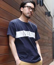 coen | 【MBC】MBCロゴ刺繍ラインTシャツ(ユニセックス)(Tシャツ/カットソー)