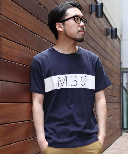 coen(コーエン)の「【MBC】MBCロゴ刺繍ラインTシャツ(ユニセックス)(Tシャツ/カットソー・メンズ・ホワイト/ネイビー・LARGE/MEDIUM/X-SMALL/X-LARGE/SMALL)」の9枚目の写真