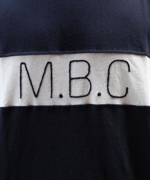 coen(コーエン)の「【MBC】MBCロゴ刺繍ラインTシャツ(ユニセックス)(Tシャツ/カットソー・メンズ・ホワイト/ネイビー・LARGE/MEDIUM/X-SMALL/X-LARGE/SMALL)」の4枚目の写真