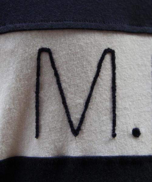 coen(コーエン)の「【MBC】MBCロゴ刺繍ラインTシャツ(ユニセックス)(Tシャツ/カットソー・メンズ・ホワイト/ネイビー・LARGE/MEDIUM/X-SMALL/X-LARGE/SMALL)」の5枚目の写真