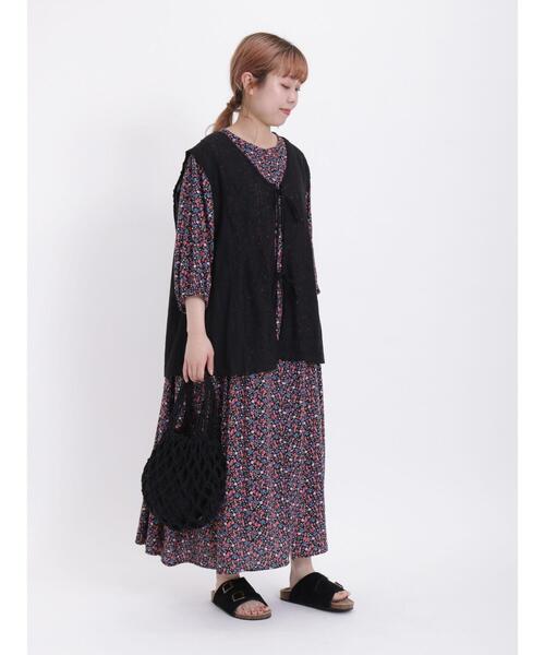 Samansa Mos2(サマンサ モスモス)の「【Lace collection】レース+ドビーノースリブラウス(シャツ/ブラウス・レディース・オフホワイト/ブラック・F)」の16枚目の写真