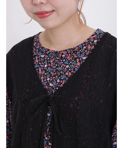 Samansa Mos2(サマンサ モスモス)の「【Lace collection】レース+ドビーノースリブラウス(シャツ/ブラウス・レディース・オフホワイト/ブラック・F)」の20枚目の写真