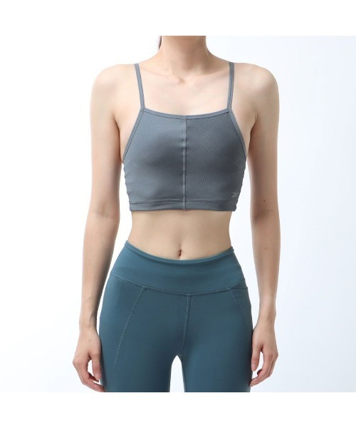 Reebok（リーボック）の「ヨガ リブ クロップ / YOGA RIB CROP（キャミソール・レディース・カーキ/グレー/ローズ・LARGE/MEDIUM/SMALL/X-LARGE/X-SMALL）」の4枚目の写真