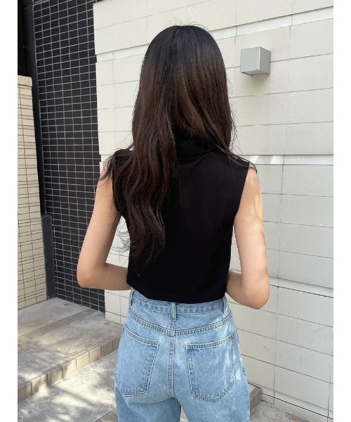 ENVYM（アンビー）の「Wジップトップス（Tシャツ/カットソー・レディース・ブラック/ホワイト・FREE）」の19枚目の写真