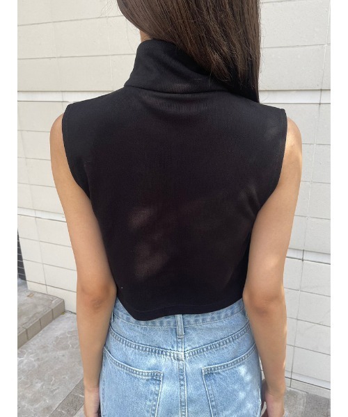 ENVYM（アンビー）の「Wジップトップス（Tシャツ/カットソー・レディース・ブラック/ホワイト・FREE）」の17枚目の写真