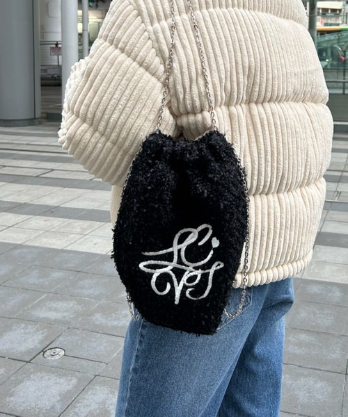 セール】LCVT刺繍 ツイードチェーンナップサック（バックパック