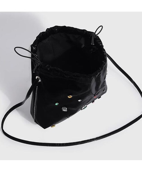 LOPASS（ロパス）の「ビーズ付け巾着ショルダーバッグ（ショルダーバッグ・レディース・ベージュ/ブラック・FREE）」の11枚目の写真