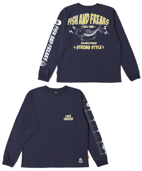 KRIFF MAYER(クリフメイヤー)の「チルタイムロンT(釣り)(Tシャツ/カットソー・メンズ・オフホワイト/レンガ/ネイビー/ブラック/イエロー/セージグリーン・LARGE/X-LARGE/MEDIUM)」の5枚目の写真