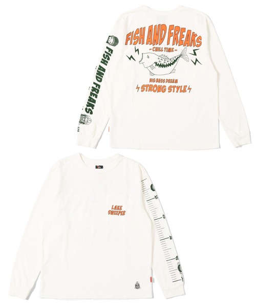KRIFF MAYER(クリフメイヤー)の「チルタイムロンT(釣り)(Tシャツ/カットソー・メンズ・オフホワイト/レンガ/ネイビー/ブラック/イエロー/セージグリーン・LARGE/X-LARGE/MEDIUM)」の3枚目の写真