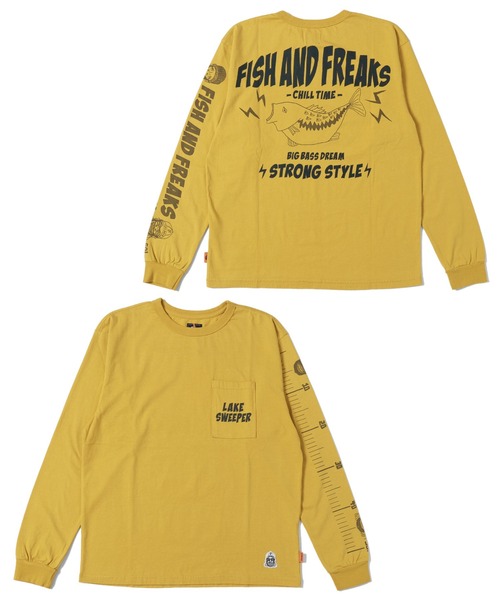 KRIFF MAYER(クリフメイヤー)の「チルタイムロンT(釣り)(Tシャツ/カットソー・メンズ・オフホワイト/レンガ/ネイビー/ブラック/イエロー/セージグリーン・LARGE/X-LARGE/MEDIUM)」の6枚目の写真