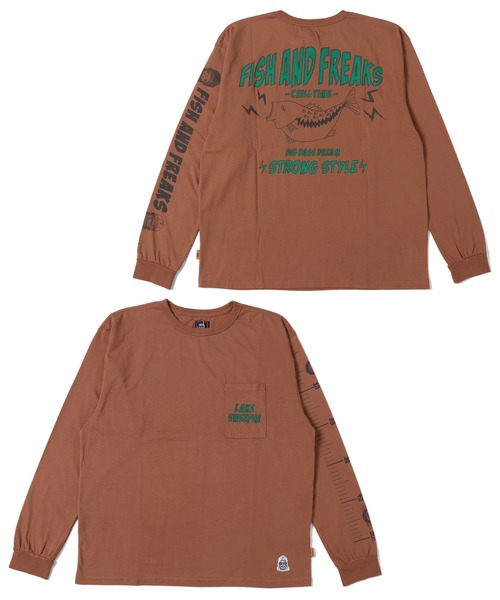 KRIFF MAYER(クリフメイヤー)の「チルタイムロンT(釣り)(Tシャツ/カットソー・メンズ・オフホワイト/レンガ/ネイビー/ブラック/イエロー/セージグリーン・LARGE/X-LARGE/MEDIUM)」の2枚目の写真