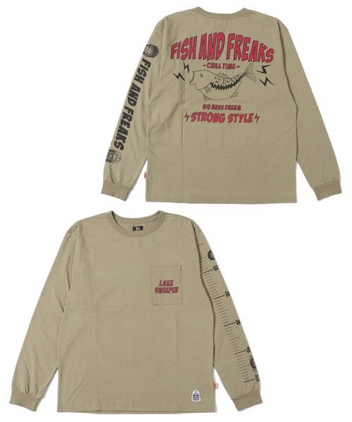 KRIFF MAYER(クリフメイヤー)の「チルタイムロンT(釣り)(Tシャツ/カットソー・メンズ・オフホワイト/レンガ/ネイビー/ブラック/イエロー/セージグリーン・LARGE/X-LARGE/MEDIUM)」の7枚目の写真
