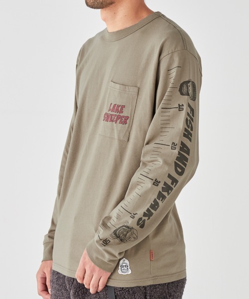 KRIFF MAYER(クリフメイヤー)の「チルタイムロンT(釣り)(Tシャツ/カットソー・メンズ・オフホワイト/レンガ/ネイビー/ブラック/イエロー/セージグリーン・LARGE/X-LARGE/MEDIUM)」の16枚目の写真