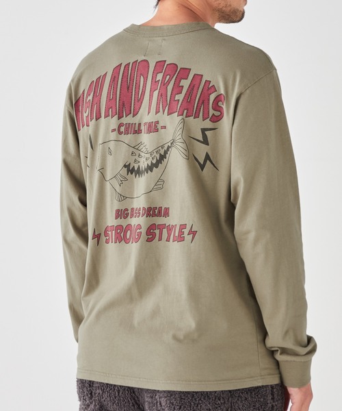 KRIFF MAYER(クリフメイヤー)の「チルタイムロンT(釣り)(Tシャツ/カットソー・メンズ・オフホワイト/レンガ/ネイビー/ブラック/イエロー/セージグリーン・LARGE/X-LARGE/MEDIUM)」の17枚目の写真
