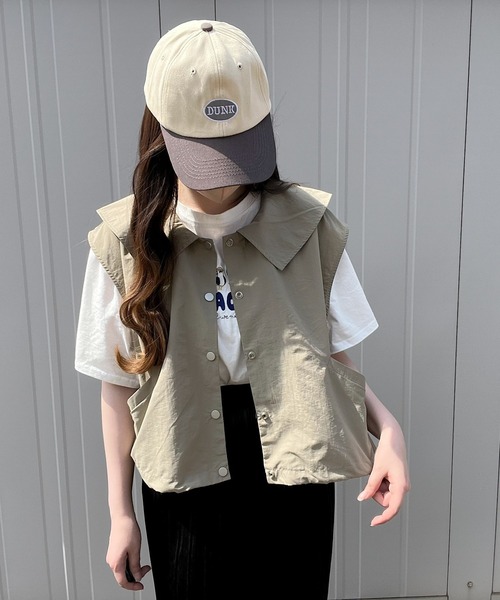 Nana(ナナ)の「ビッグカラーベスト(ベスト・レディース・ベージュ/ブラック・FREE)」の14枚目の写真