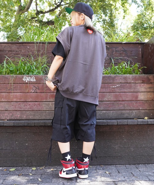 STAY GOLD(ステイゴールド)の「【STAYGOLD】ワッペン刺繍 スウェット ビッグベスト / Embroidered patch Sweatshirt Big vest(ベスト・メンズ・ホワイト系/グリーン/スミクロ/イエロー・FREE)」の16枚目の写真