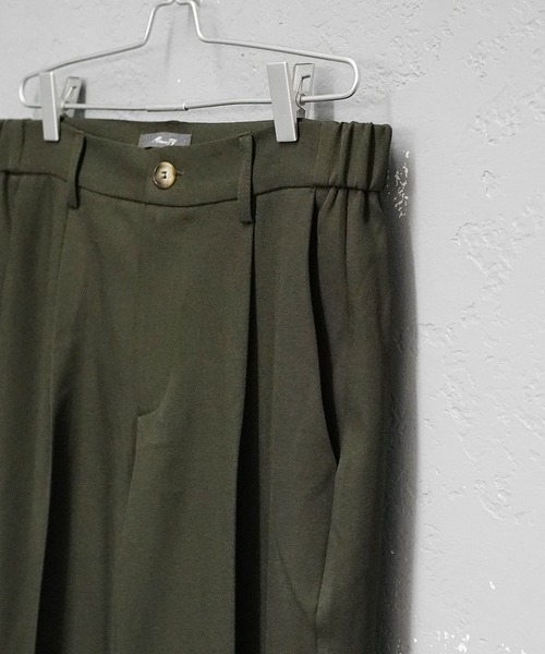 MinoriTY（マイノリティ）の「【MinoriTY】さらさら素材きれいめチノパンツ テーパードパンツ スラックス ワイドパンツ センタープレス メンズ 秋服（チノパンツ・メンズ・キナリ/グリーン/ブラック/ベージュ・M/L/S）」の14枚目の写真