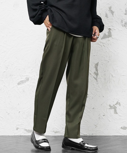 MinoriTY（マイノリティ）の「【MinoriTY】さらさら素材きれいめチノパンツ テーパードパンツ スラックス ワイドパンツ センタープレス メンズ 秋服（チノパンツ・メンズ・キナリ/グリーン/ブラック/ベージュ・M/L/S）」の6枚目の写真