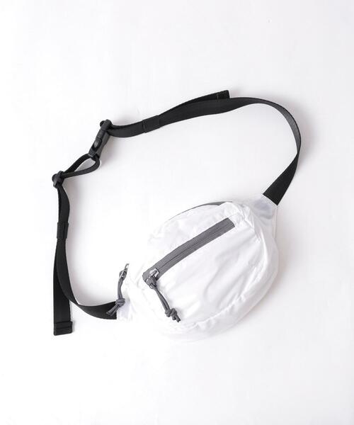 coen（コーエン）の「ナイロンリップストップウエストバッグ（ボディバッグ/ウエストポーチ・レディース・ホワイト/ブラック/ライトブルー・FREE）」の4枚目の写真