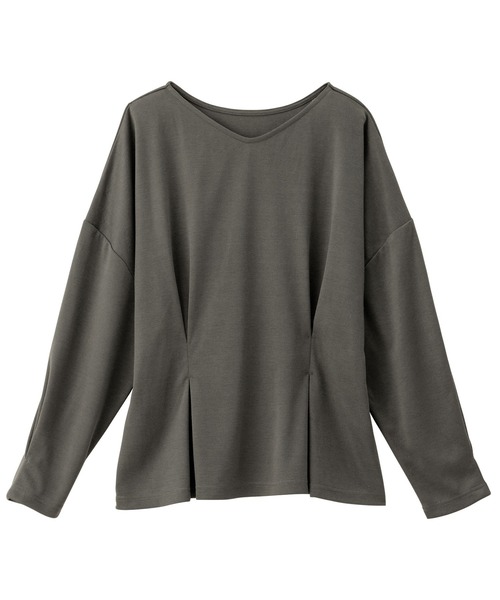 Viola e Viola(ヴィオラエヴィオラ)の「タック使いドルマンパフ袖プルオーバー(Tシャツ/カットソー・レディース・ピンクベージュ/アイボリー/ネイビー/チャコール・3L/L/LL/M)」の17枚目の写真