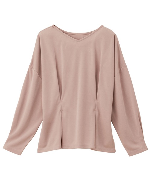 Viola e Viola(ヴィオラエヴィオラ)の「タック使いドルマンパフ袖プルオーバー(Tシャツ/カットソー・レディース・ピンクベージュ/アイボリー/ネイビー/チャコール・3L/L/LL/M)」の19枚目の写真