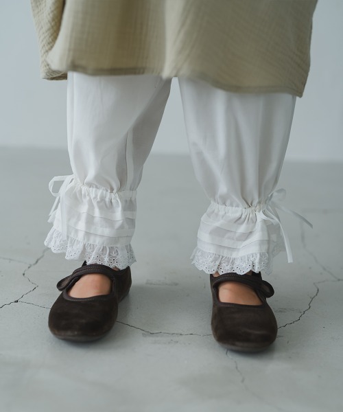 riziere（リジェール）の「2WAY裾レースドロワーズ（その他パンツ・キッズ・ホワイト・130/110/90/100/120）」の2枚目の写真