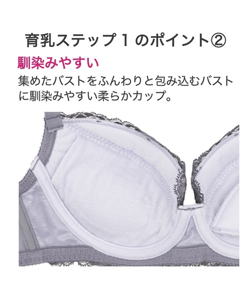 BRADELIS NEWYORK(ブラデリスニューヨーク)の「ジャスミンステップ1ブラ23A1 ブラデリス 育乳補整 補正下着(ブラジャー・レディース・グレー/イエロー/オレンジ・C70/D70/B70/B75/C65/C75/D65/D75/E65/E70/E75/F65/F70/F75)」の6枚目の写真