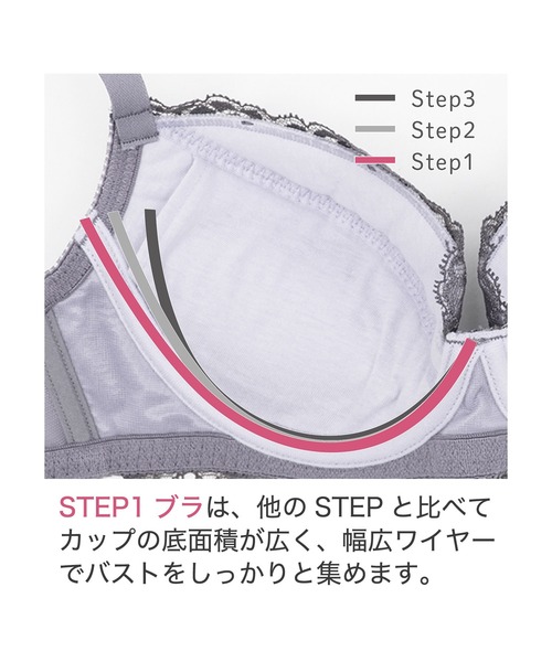 BRADELIS NEWYORK(ブラデリスニューヨーク)の「ジャスミンステップ1ブラ23A1 ブラデリス 育乳補整 補正下着(ブラジャー・レディース・グレー/イエロー/オレンジ・C70/D70/B70/B75/C65/C75/D65/D75/E65/E70/E75/F65/F70/F75)」の8枚目の写真