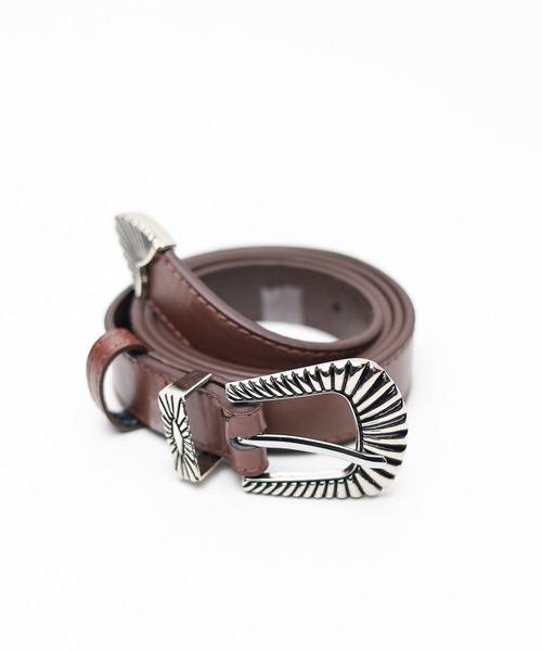 NO WAY（ノーウェイ）の「/PUレザー/ウエスタンベルト（ベルト・メンズ・ダークブラウン/ブラック/ライトブラウン・FREE）」の2枚目の写真