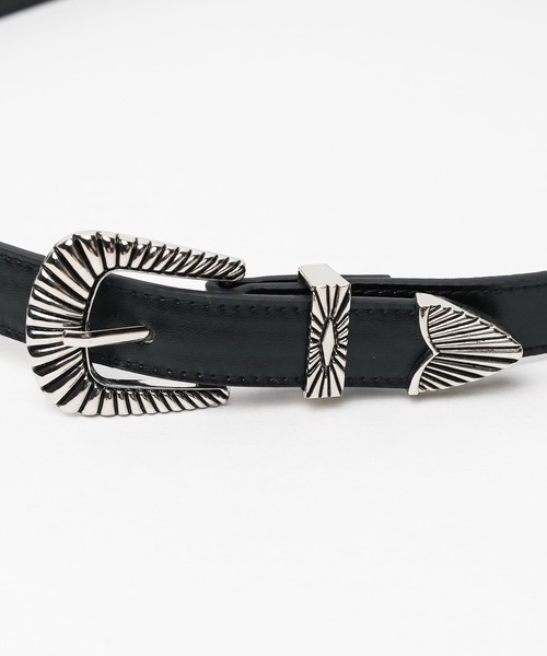 NO WAY（ノーウェイ）の「/PUレザー/ウエスタンベルト（ベルト・メンズ・ダークブラウン/ブラック/ライトブラウン・FREE）」の4枚目の写真