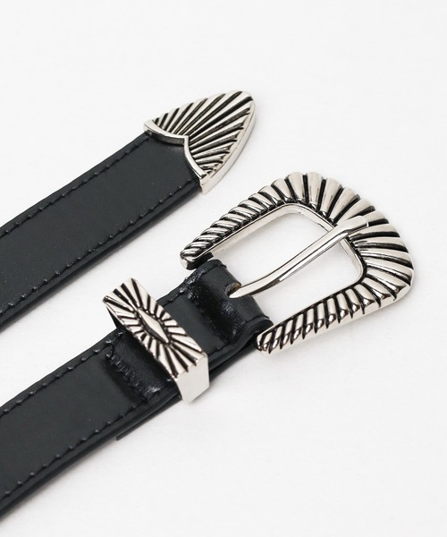 NO WAY（ノーウェイ）の「/PUレザー/ウエスタンベルト（ベルト・メンズ・ダークブラウン/ブラック/ライトブラウン・FREE）」の5枚目の写真