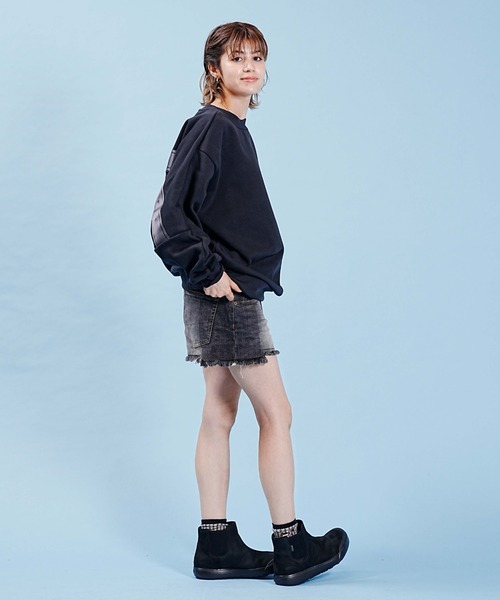 セール】adidas/アディダス トレーナー ロゴ ルーズフィット 裏起毛