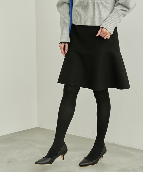 ROPE' PICNIC(ロペピクニック)の「【CM着用商品】ジャージメルトンミニ丈マーメイドスカート(スカート・レディース・ベージュ/チャコールグレー/ブラック・36/38)」の4枚目の写真