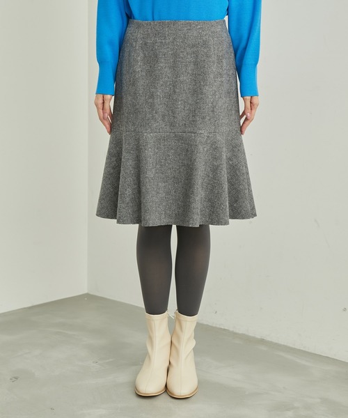 ROPE' PICNIC(ロペピクニック)の「【CM着用商品】ジャージメルトンミニ丈マーメイドスカート(スカート・レディース・ベージュ/チャコールグレー/ブラック・36/38)」の6枚目の写真