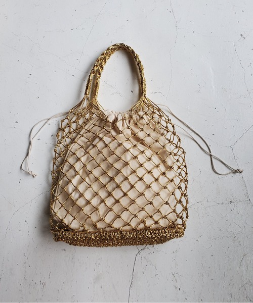 CONTROL FREAK / CTFK（コントロールフリーク）の「【CONTROL FREAK】シャイニーネットバッグ 214-120502（トートバッグ・レディース・シルバー/ゴールド・FREE）」の5枚目の写真