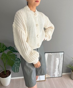 セール】El mar ウール混ローゲージカーディガン（カーディガン/ボレロ