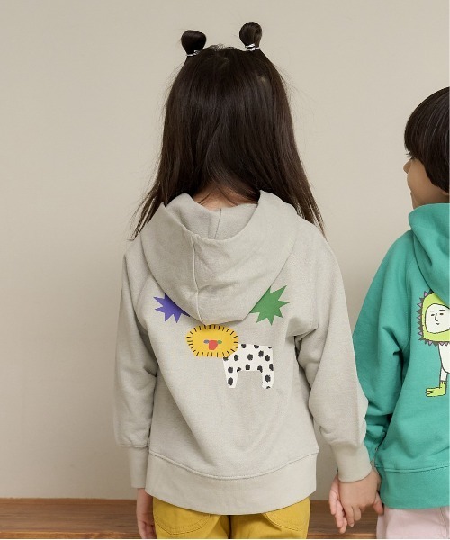 HOGAN RANCH WEAR（ホーガンランチウエア）の「マエウシロプリントパーカー/前後プリント（80～130cm）（パーカー・キッズ・ブラック/グレー/グリーン・110/95/90/100/130/120/80）」の16枚目の写真