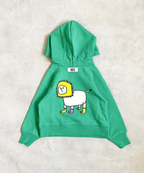 HOGAN RANCH WEAR（ホーガンランチウエア）の「マエウシロプリントパーカー/前後プリント（80～130cm）（パーカー・キッズ・ブラック/グレー/グリーン・110/95/90/100/130/120/80）」の9枚目の写真