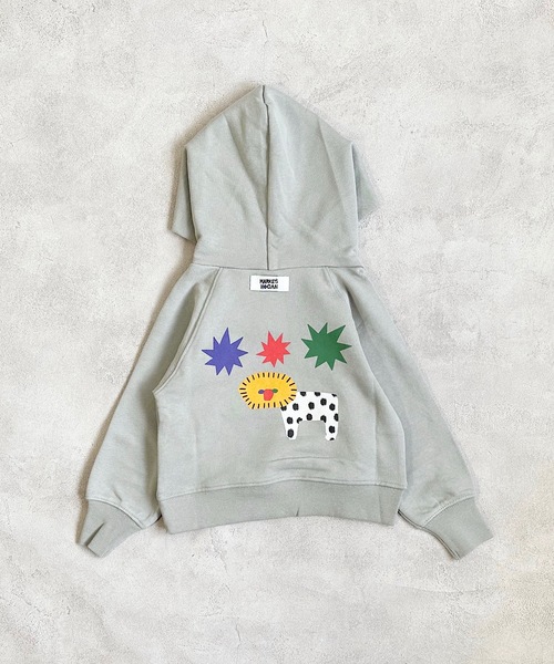 HOGAN RANCH WEAR（ホーガンランチウエア）の「マエウシロプリントパーカー/前後プリント（80～130cm）（パーカー・キッズ・ブラック/グレー/グリーン・110/95/90/100/130/120/80）」の7枚目の写真