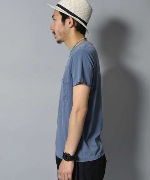 REMI RELIEF（レミレリーフ）の「REMI RELIEF × AMERICAN RAG CIE 別注 ヴィンテージ加工Tシャツ/108-RRE-RN15173229RC（Tシャツ/カットソー・メンズ・オフホワイト/ネイビー/バーガンディー/ブラック/ピンク/グリーン系その他/マスタード/パープル・SMALL/LARGE/MEDIUM/XX-LARGE/S/M/L）」の9枚目の写真